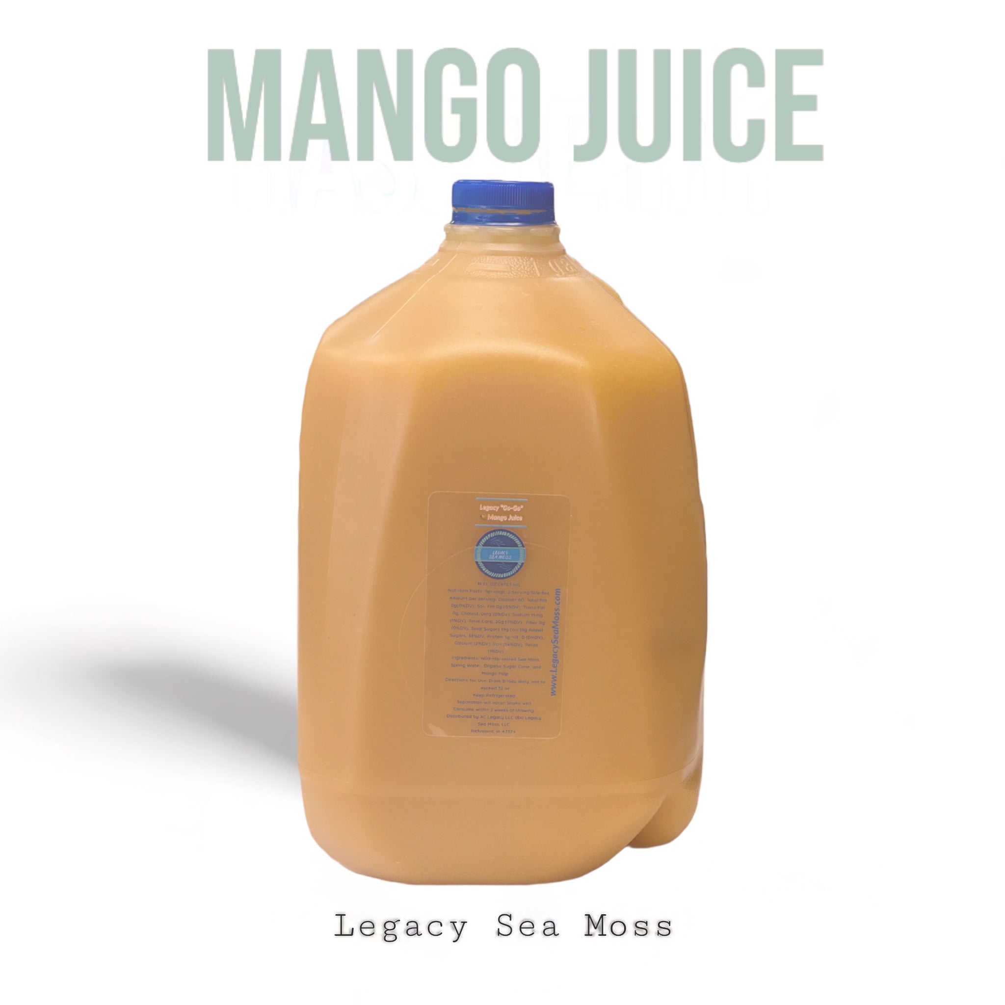 Mango “GoGo” Juice infused with Organic Sea Moss Legacy Sea Moss