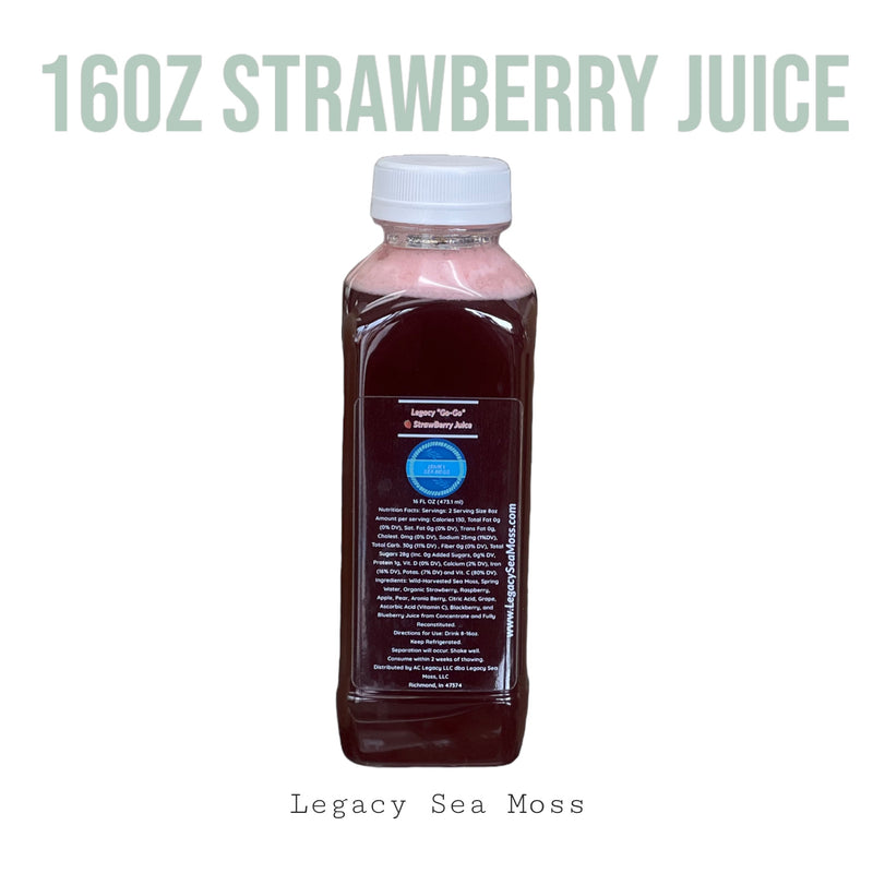 16oz Strawberry Juice