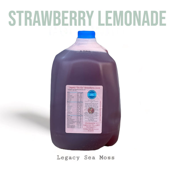 1 Gallon Strawberry Lemonade Sea Moss Juice